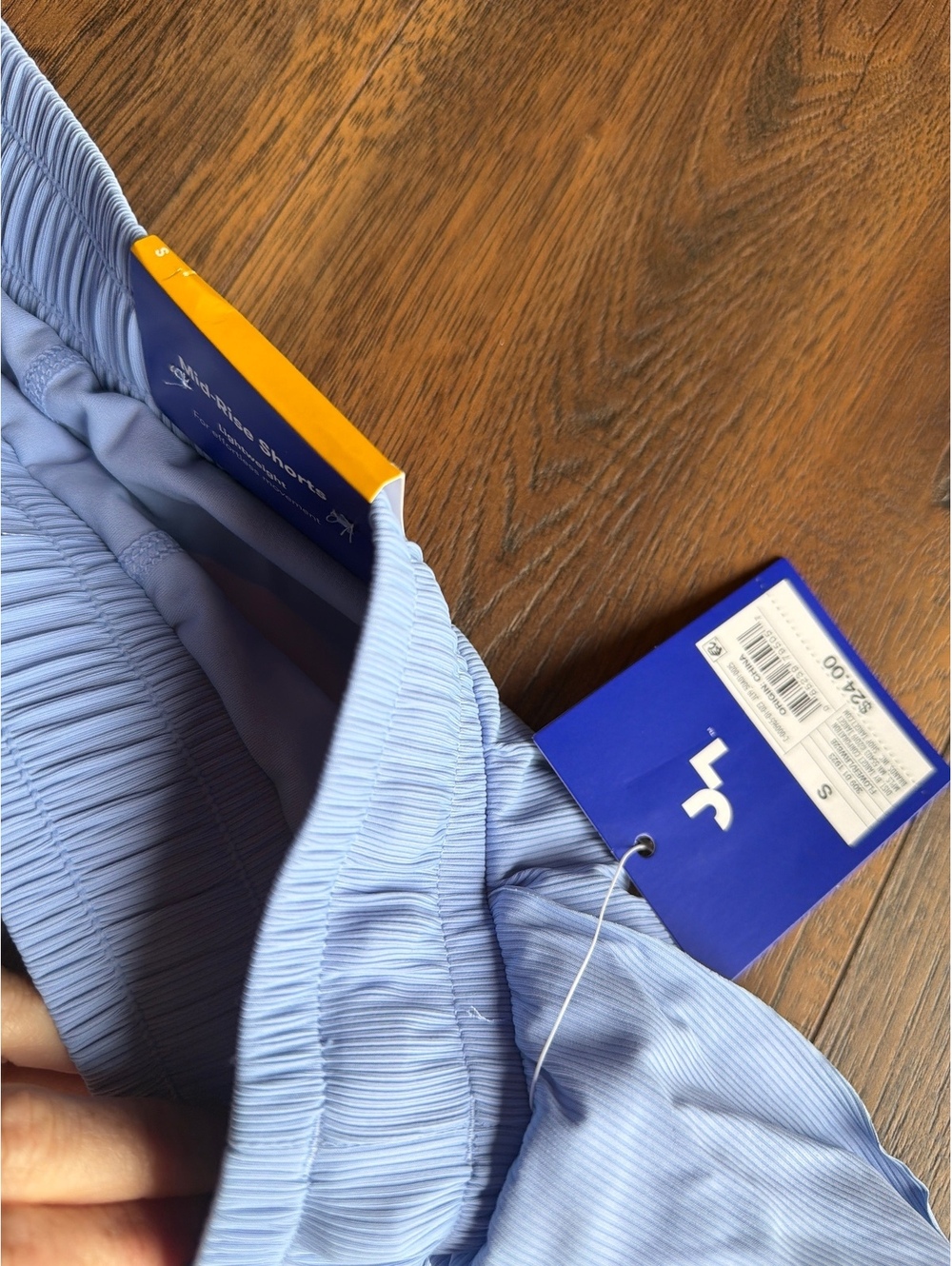 JoyLab Light Blue Mid-Rise Athletic Shorts with Inner Liner - Picture 3 of 4